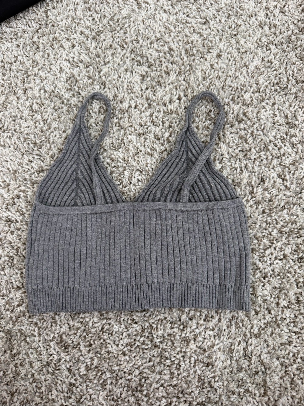 Lovers + Friends Inca Gray Ribbed Knit Bralette - Picture 5 of 6